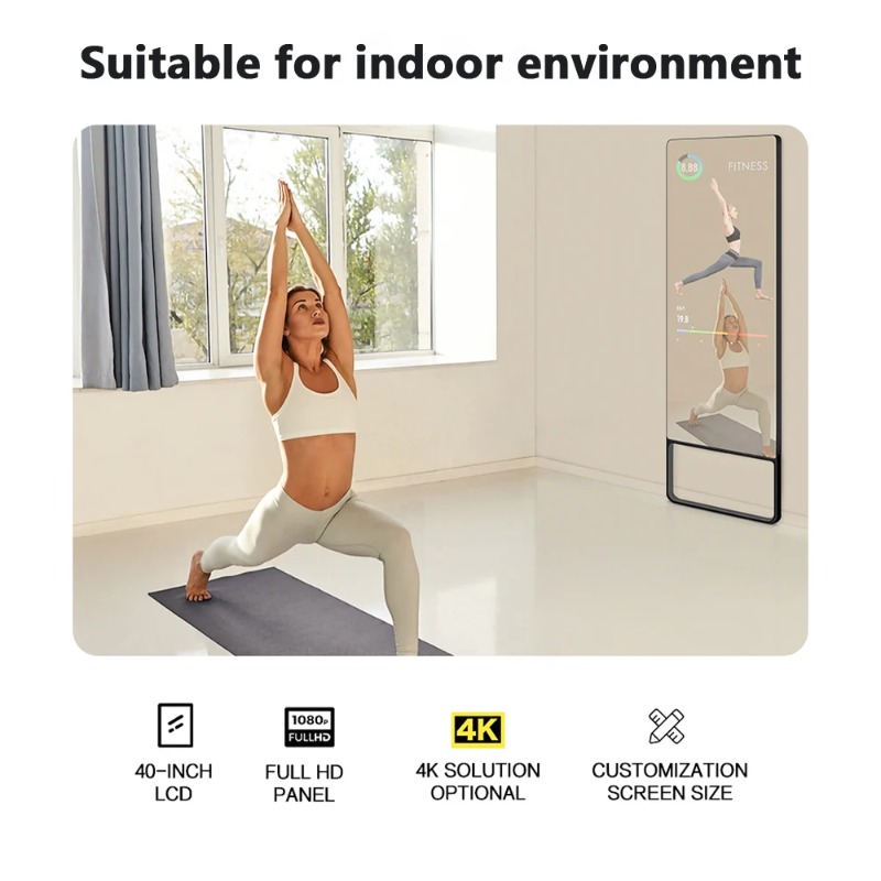 Smart Home Gym Mirror - 디지털 가상 인터랙티브 터치스크린 피트니스 미러