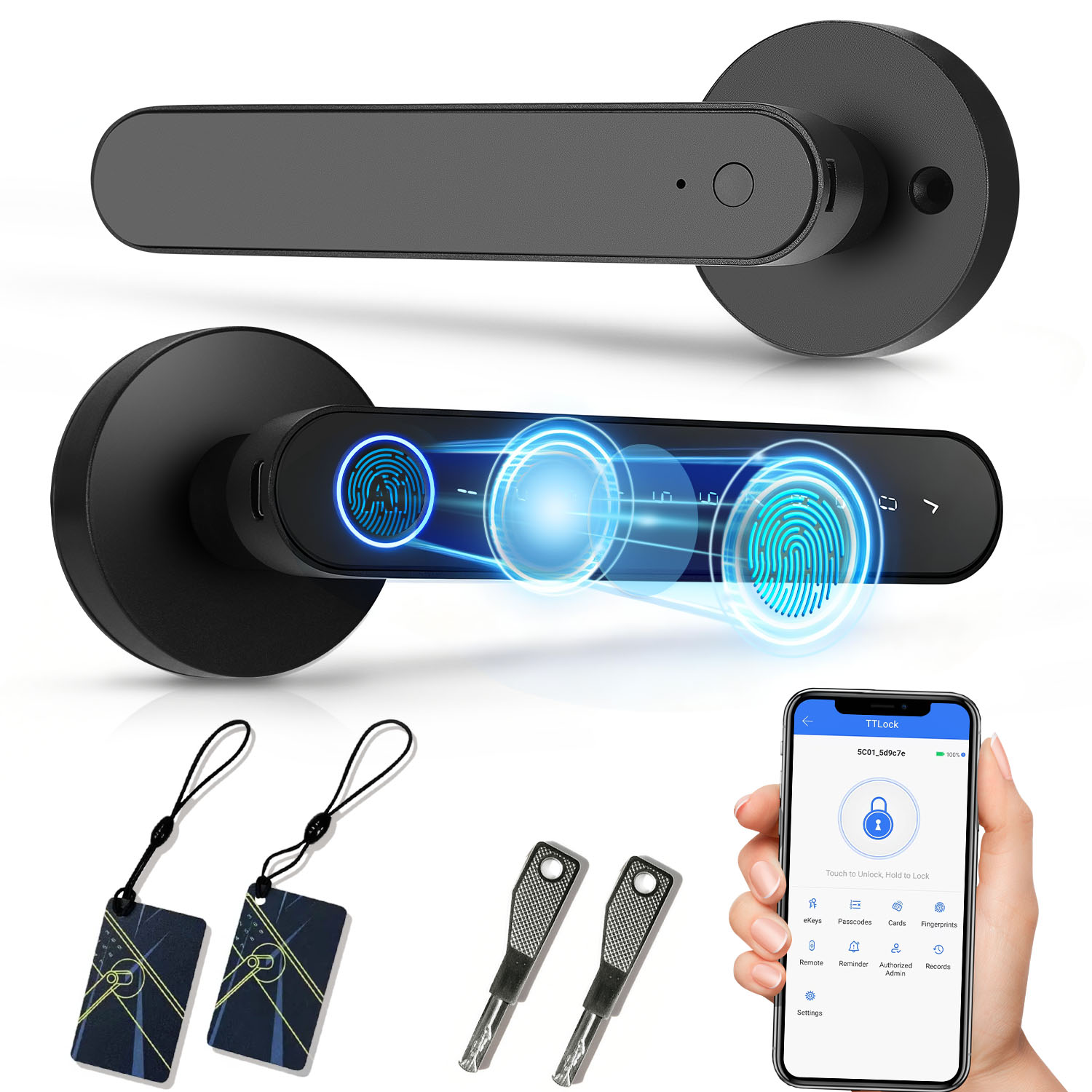 Smart Home Keyestudio - TTlock 앱 지문 스마트 도어락 RFID