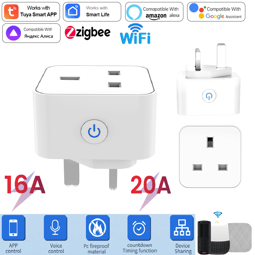 Smart Home Features - Tuya 스마트 소켓 16A/20A WiFi 또는