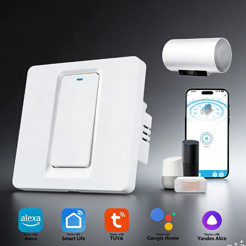 Smart Home Sistem - 스마트 온수기 스위치/WiFi&블루투스 터치 컨트롤은 Alexa/Google