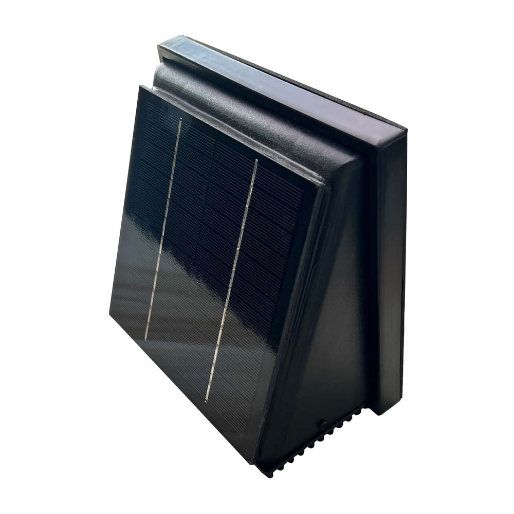 Smart Home Ventilation System - 2.5W 검은색 플라스틱 태양광 벽걸이형 환풍기,
