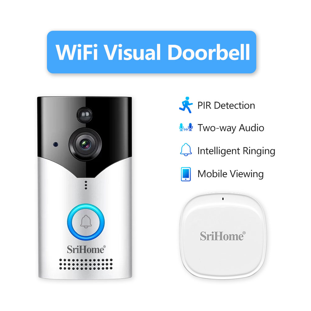 Video Doorbell - Srihome DH002 4MP 1440P 저전력 WIFI