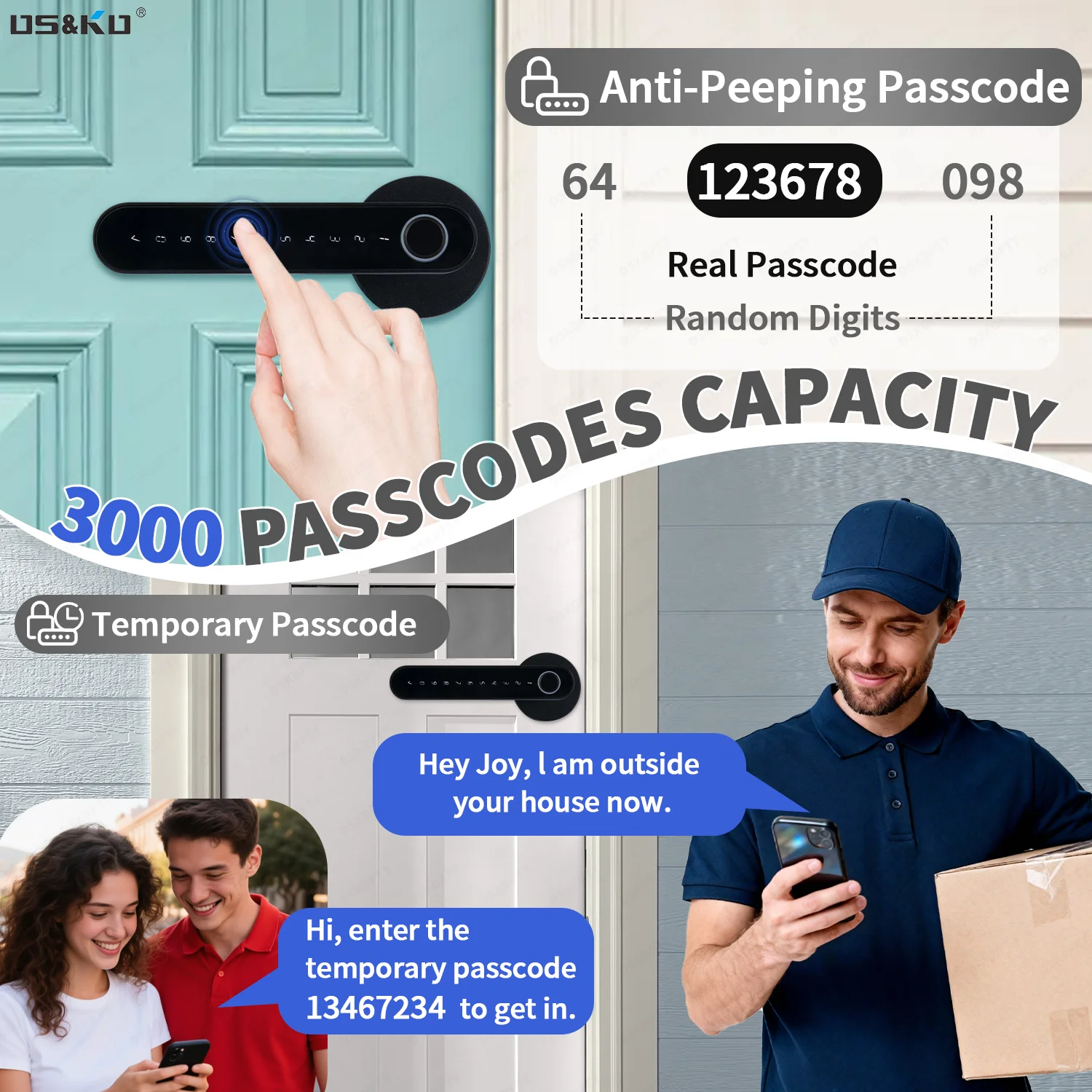 TTlock 앱 지문 스마트 도어락 RFID 카드 전자 - Smart Home Keyestudio 리뷰 및 가격
