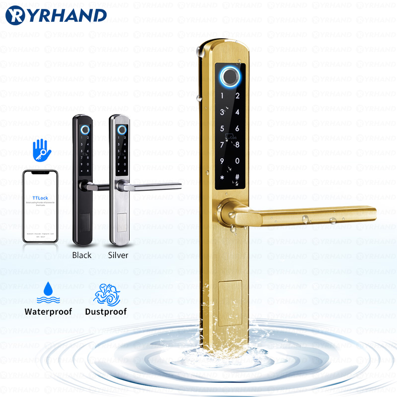 IP66 골드 스테인레스 스틸 슬라이딩 유리 스마트 잠 - Smart Home Keyestudio 리뷰 및 가격