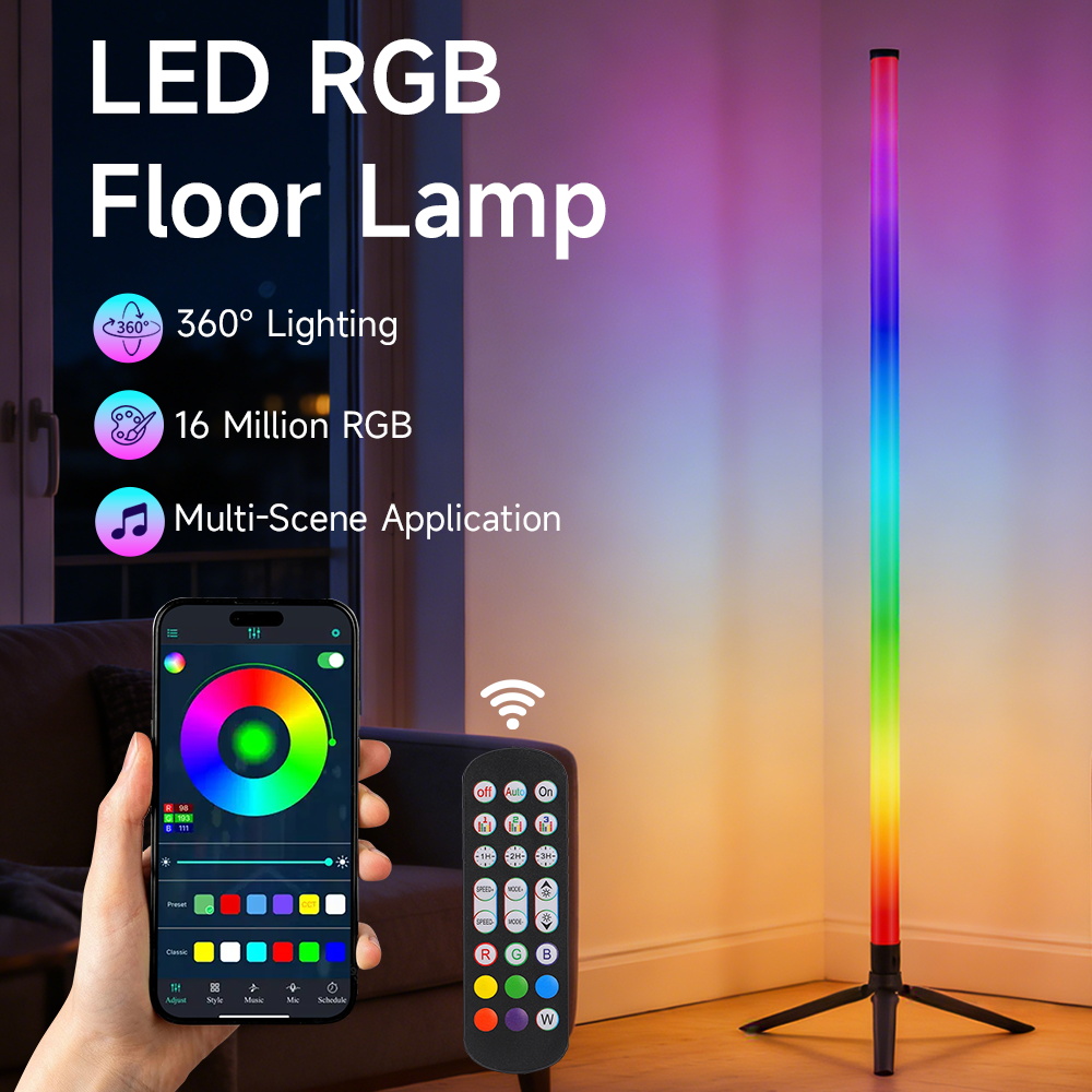 스마트 LED 플로어 램프 RGB 리모컨 & 앱 제어  - Voice Control Light Bulb 리뷰 및 가격