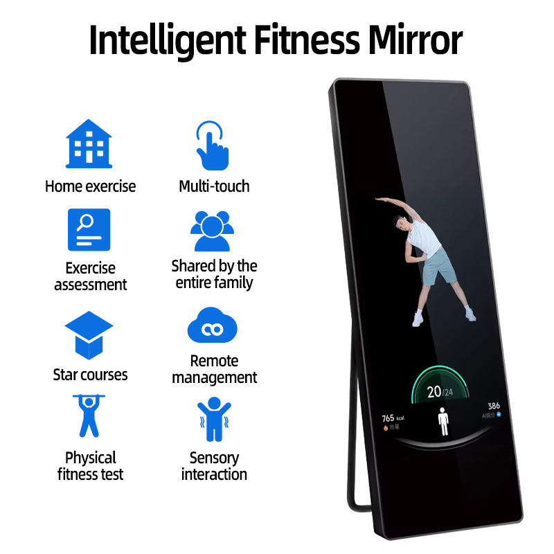 스마트 피트니스 미러, 인터랙티브 터치 패널, 플로어  - Smart Home Gym Mirror 리뷰 및 가격