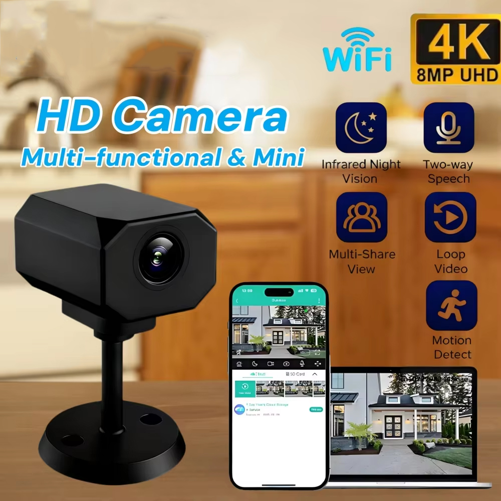 4K HD WiFi 보안 카메라, 가정용 미니 스마트  - Smart Home Monitoring 리뷰 및 가격