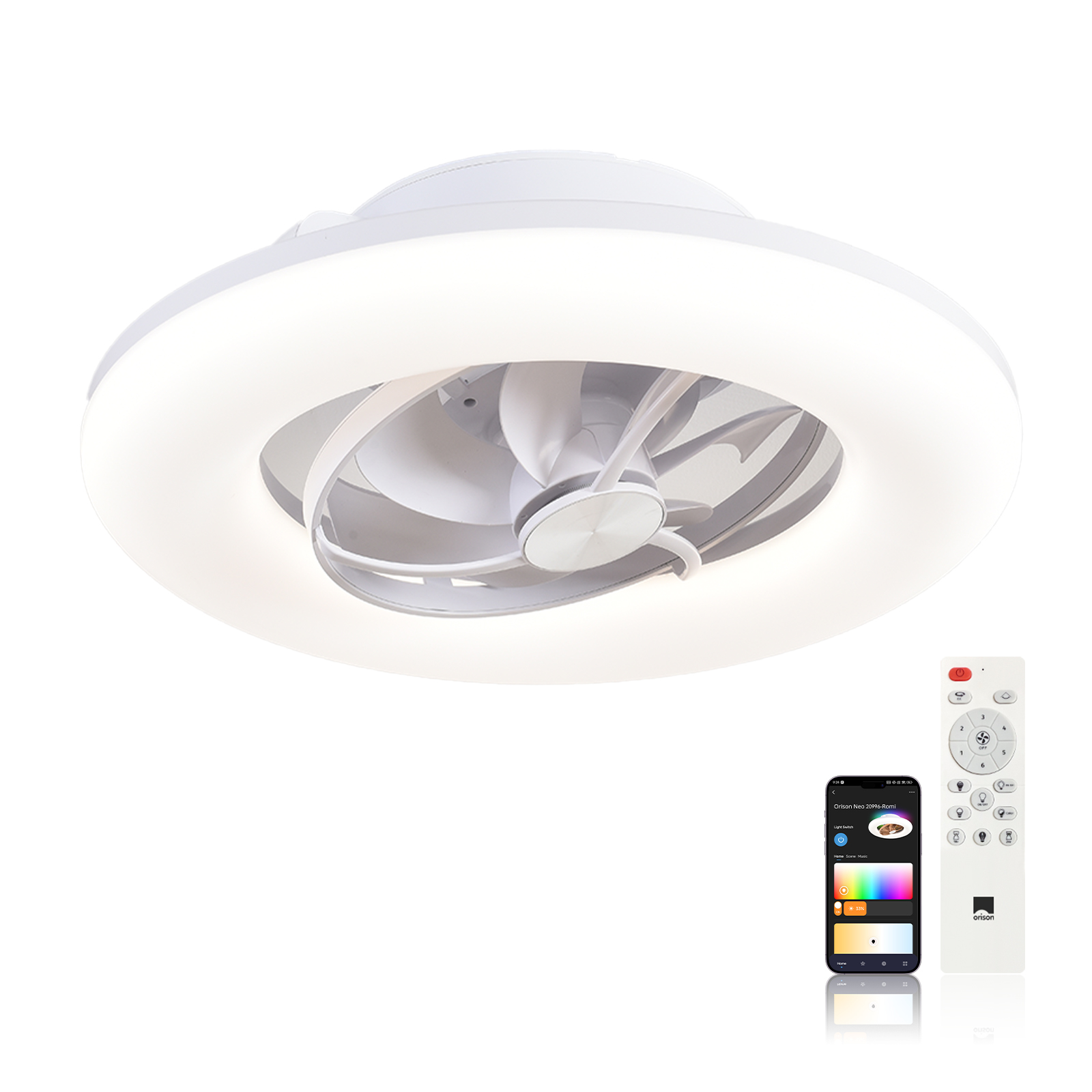 오리손 22인치 360 °   조명이 있는 진동형 천장 - Smart Home Ventilation System 리뷰 및 가격