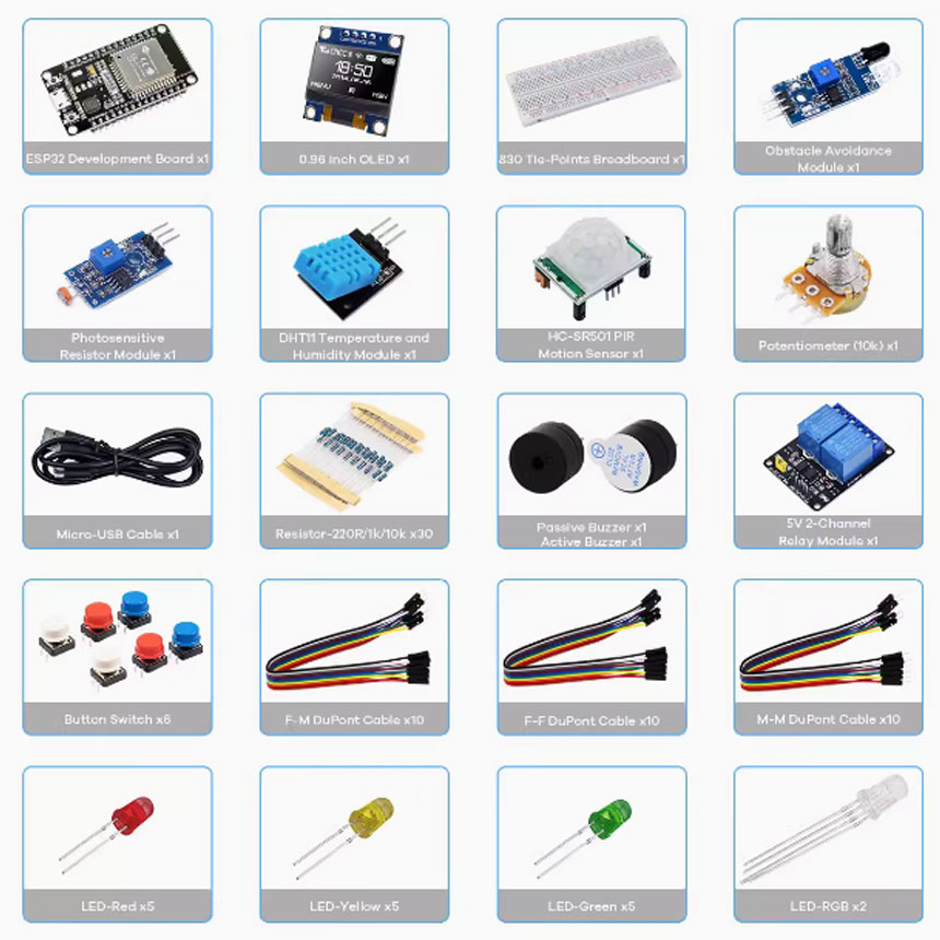 프로젝트용 크리에이터 키트, esp32 개발 키트, E - Smart Home Keyestudio 리뷰 및 가격