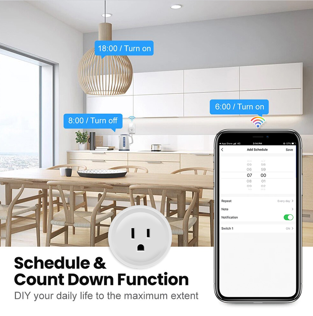 16A 투야 스마트 와이파이 플러그 미국 표준 캐나다  - Smart Home Japan 리뷰 및 가격