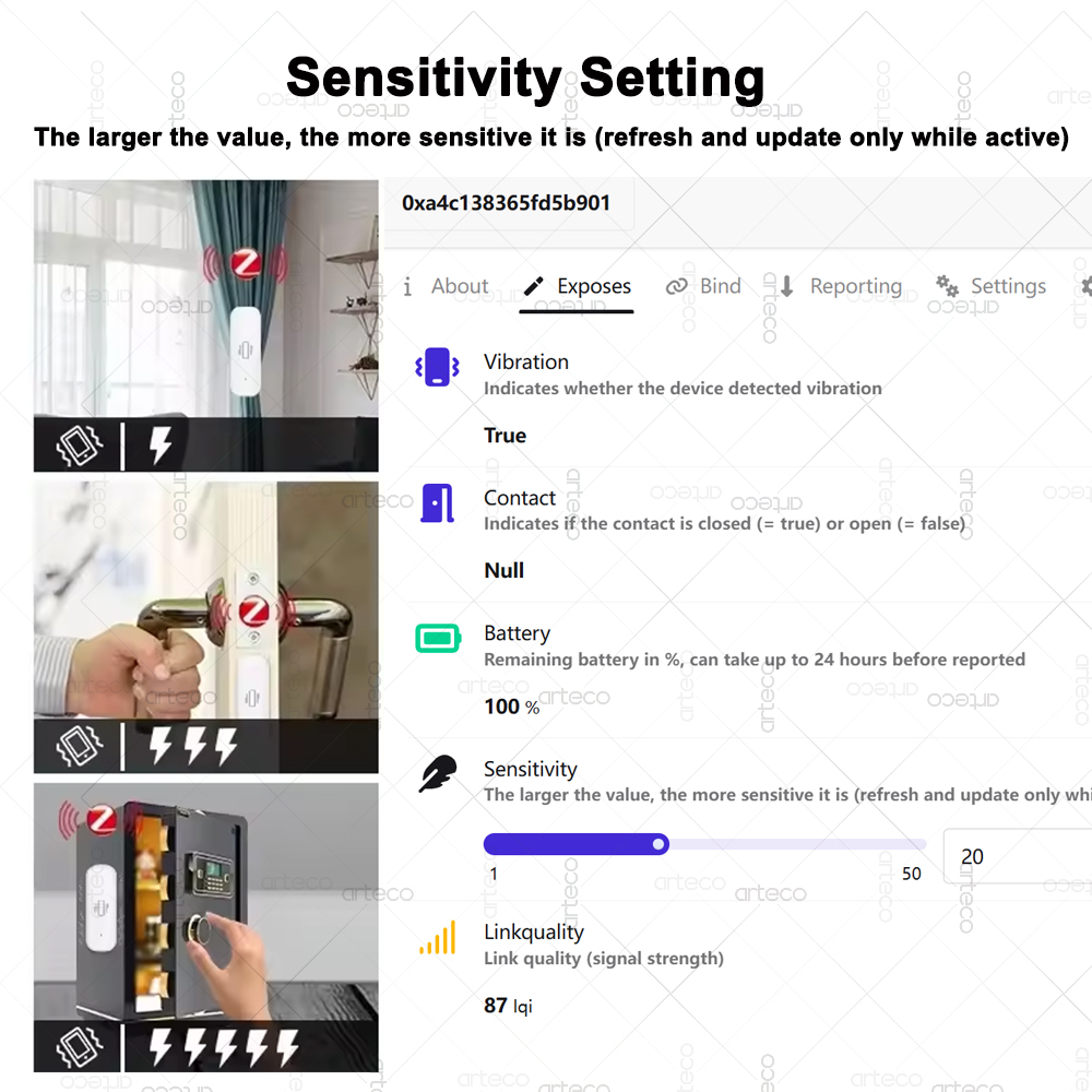스마트 ZigBee 3.0 진동 센서 원격 모니터 홈  - Smart Home Blog 리뷰 및 가격