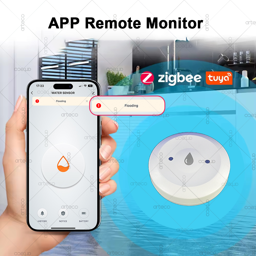 Tuya 스마트 지그비 워터 센서 홍수 누수 감지기 앱 - Smart Home Gateway 리뷰 및 가격