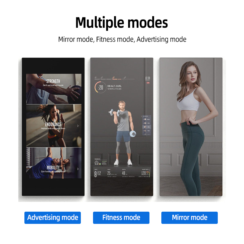 43인치 스마트 피트니스 미러, 인터랙티브 디지털 디스 - Smart Home Gym Mirror 리뷰 및 가격