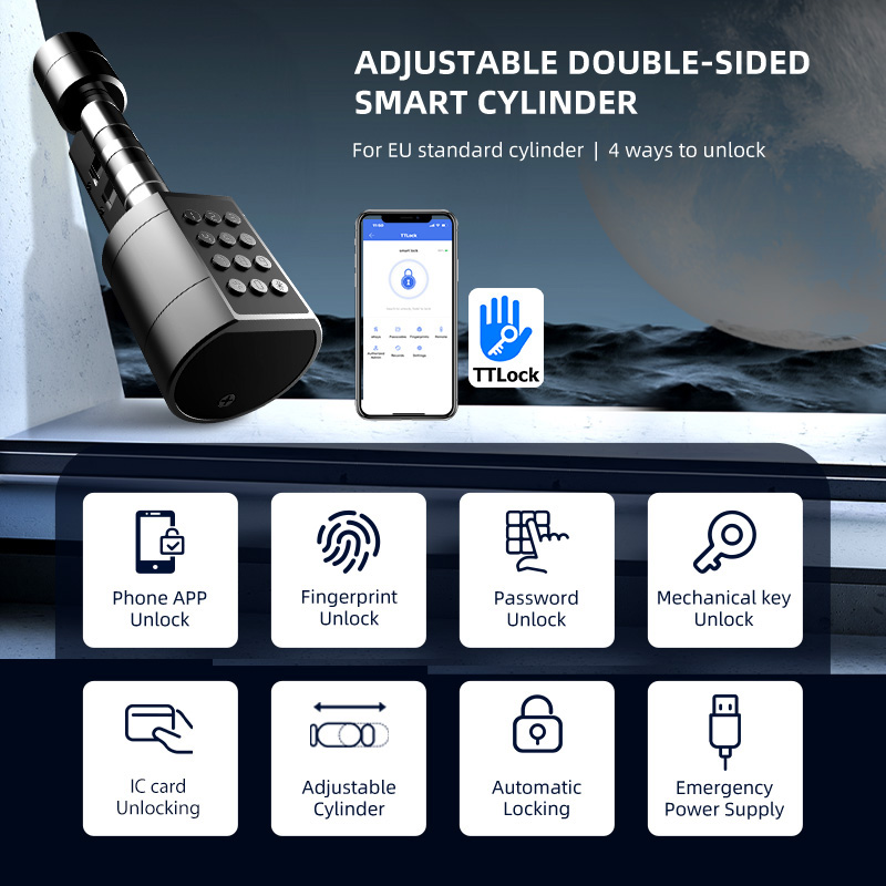 스마트 유로 원통형 도어락 ttlock 앱 키리스 보안 - Smart Home Blog 리뷰 및 가격