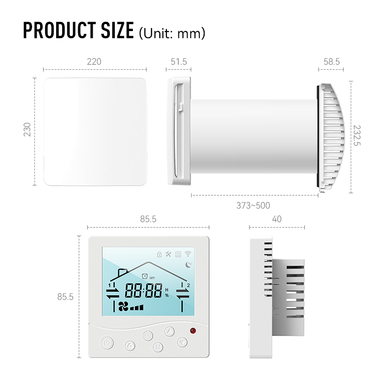 LCD 디스플레이 열 회수 환기장치 ERV 시스템, 투 - Smart Home Ventilation System 리뷰 및 가격