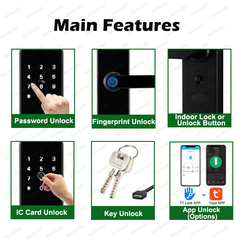 RAYKUBE K8 스마트 도어 잠금 장치 TTlock - Smart Home Keyestudio 리뷰 및 가격