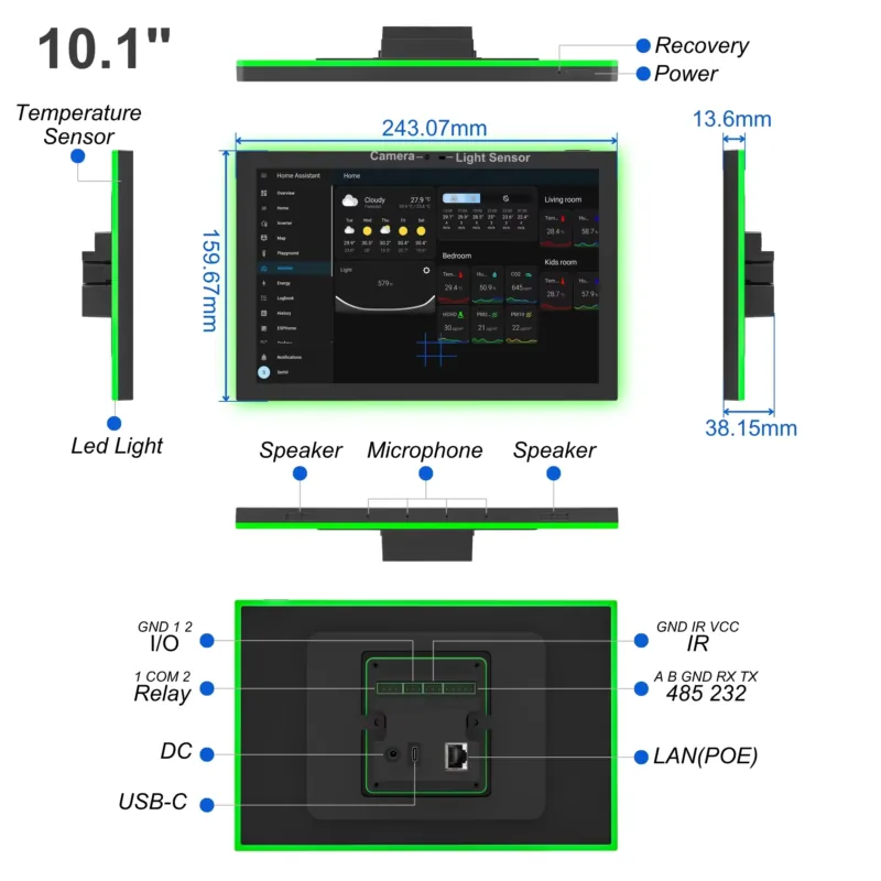 홈 어시스턴트 10.1인치 안드로이드 14 스마트 홈  - Smart Home Monitoring 리뷰 및 가격