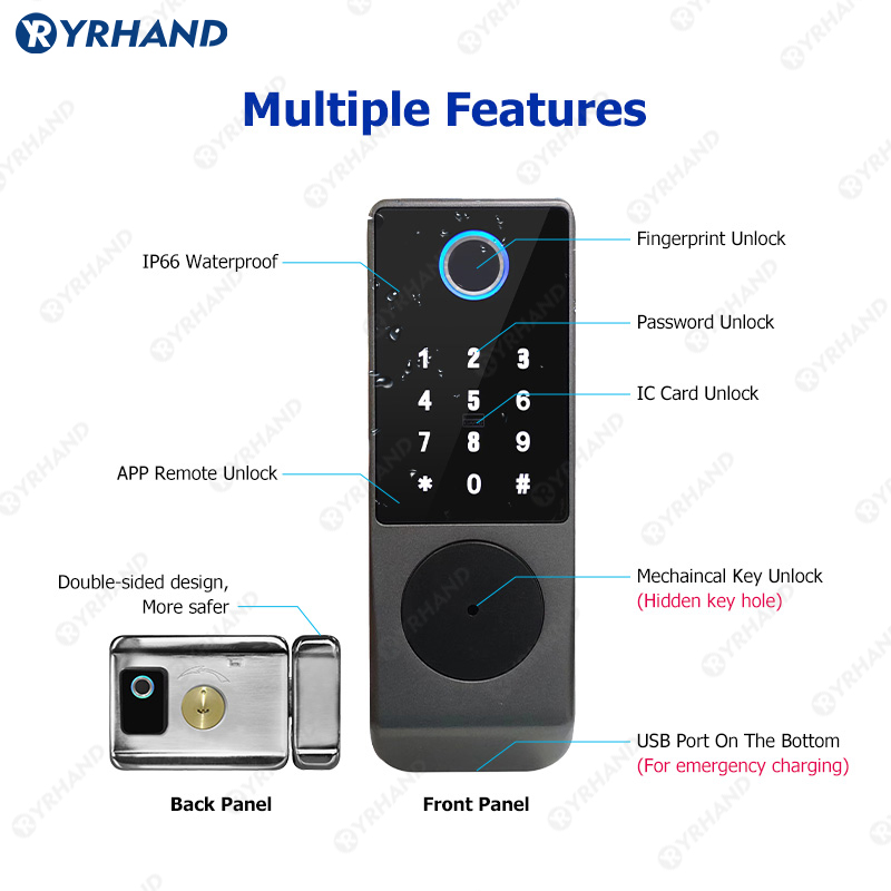 Tuya-스마트 잠금 방수 와이파이 이중 지문 스마트  - Smart Home Keyestudio 리뷰 및 가격
