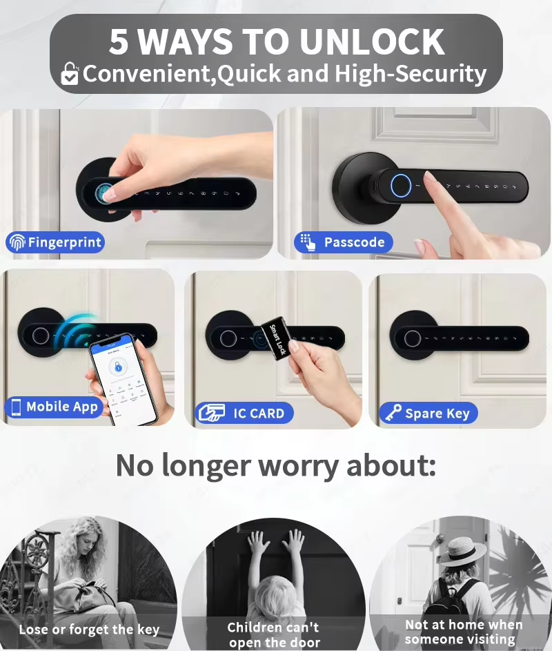 TTLock 스마트 디지털 도어락, 5가지 키리스 출입 - Smart Home Keyestudio 리뷰 및 가격